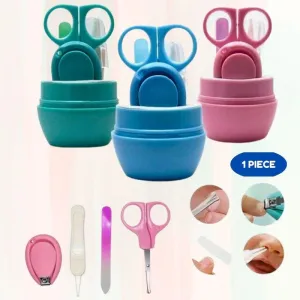 Baby Grooming  Kit (Nail Clipper, Scissors, File and Tweezer) , 1 Piece , Random Color
